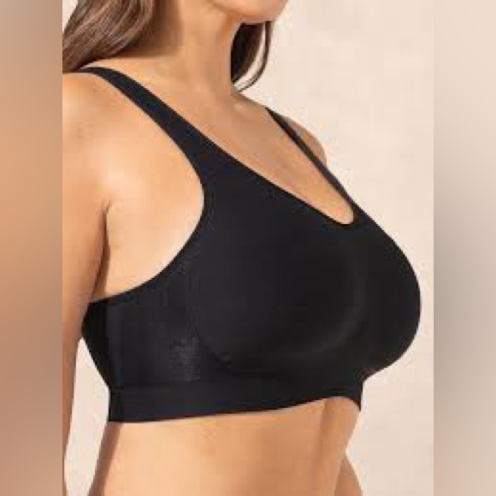 Truekind 2 pack Daily Comfort Wireless Shaper Bra Black 3X Loungewear Athleisure